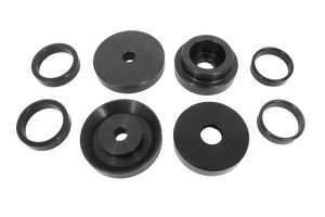 Dodge Challenger Cradle Braces - Rear - BMR Suspension - Cradle Lockout Bushing Kit - Black Anodized - `08-`18